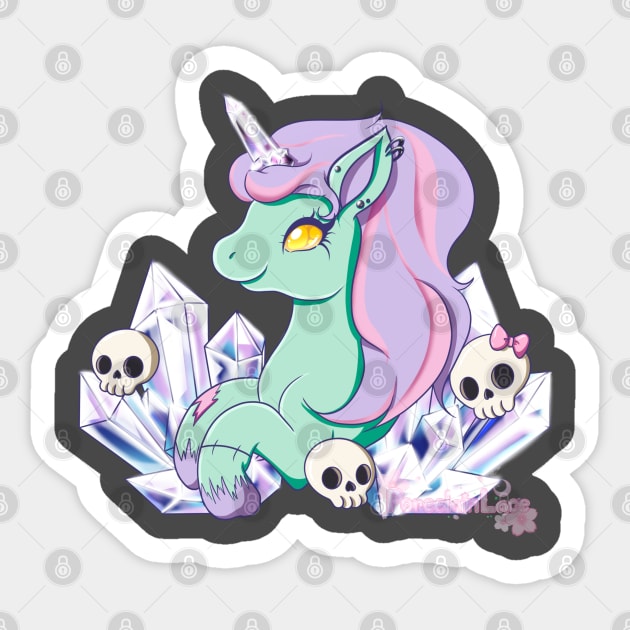 Zombicorn Sticker by Porcelain Lace 